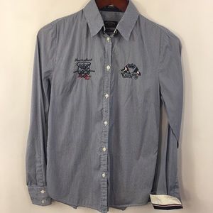 Paul Shark Shirt Women 40 Yachting Gingham Plaid